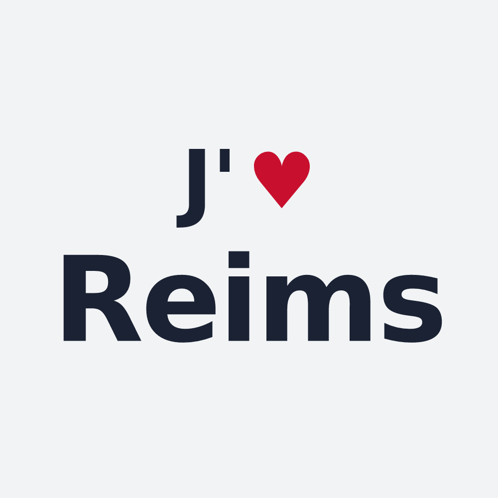 Poster personnalisé Reims — design J'aime Reims