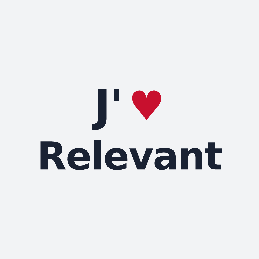Poster personnalisé Relevant — design J'aime Relevant