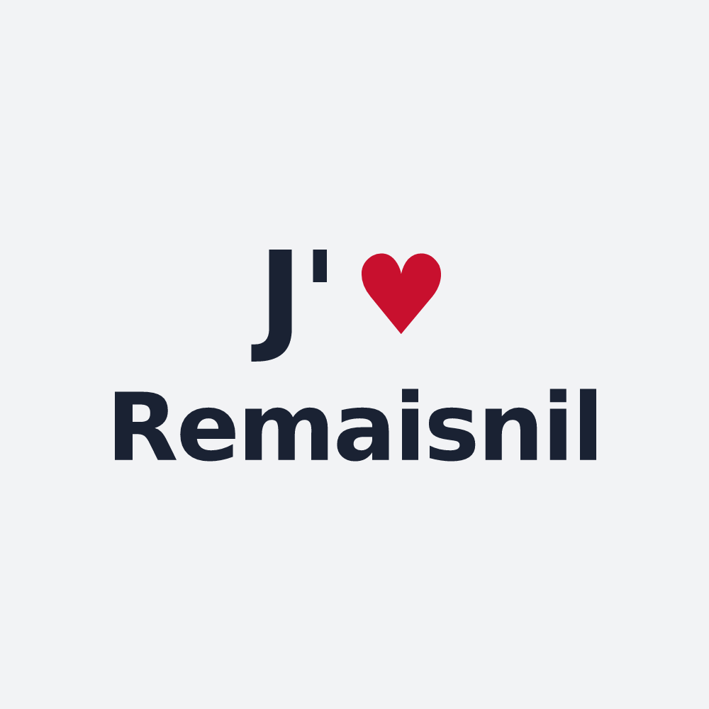 Poster personnalisé Remaisnil — design J'aime Remaisnil