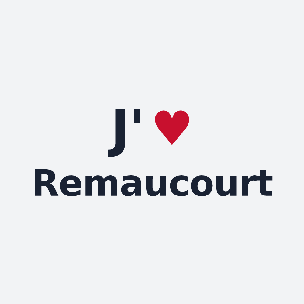 Poster personnalisé Remaucourt — design J'aime Remaucourt