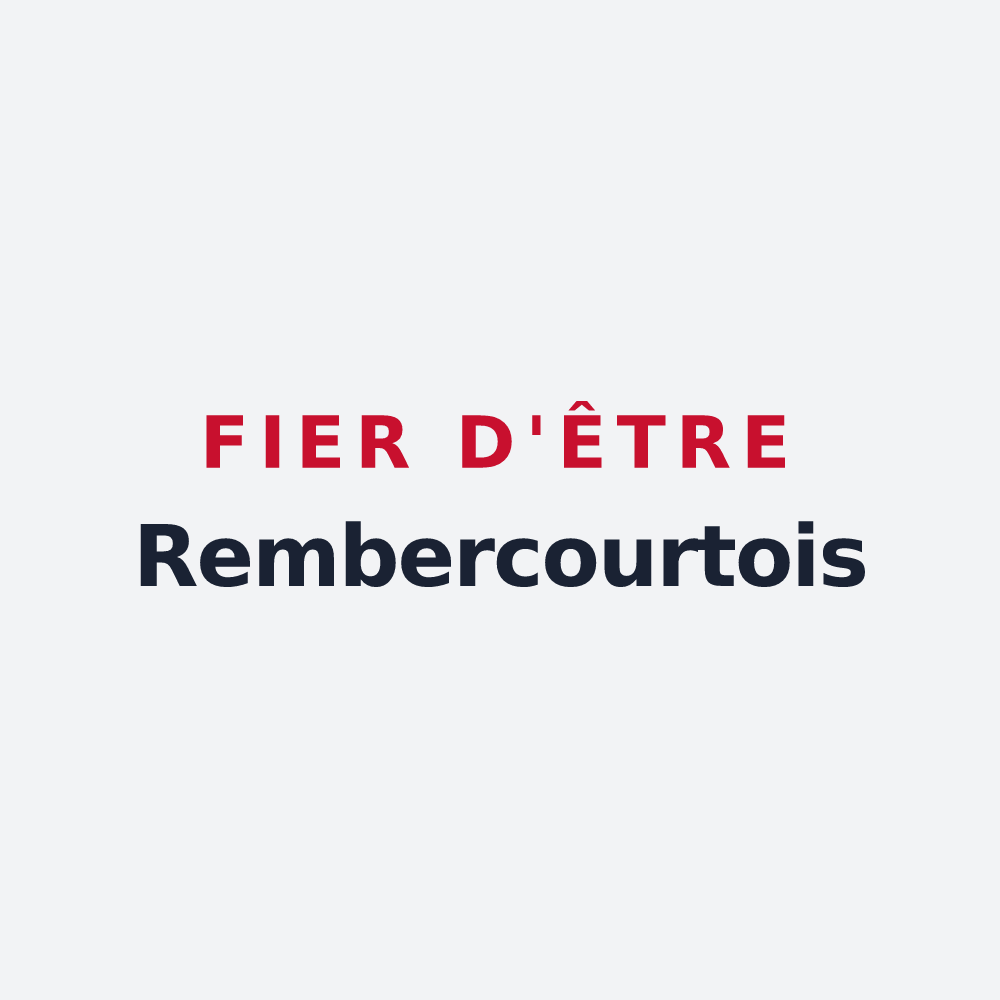 Poster « Fier d'être Rembercourtois » — design pour Rembercourt-Sommaisne