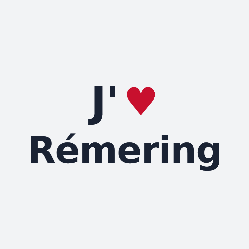Poster personnalisé Rémering — design J'aime Rémering