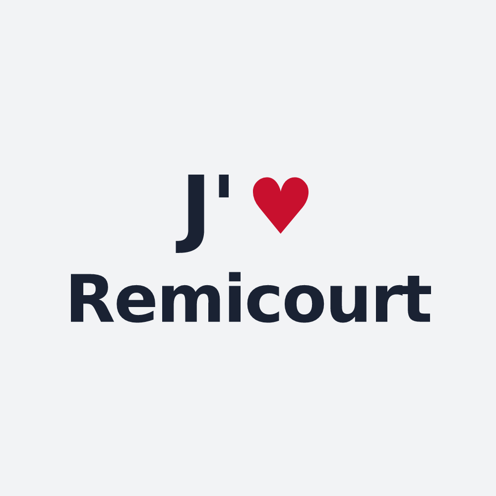 Poster personnalisé Remicourt — design J'aime Remicourt