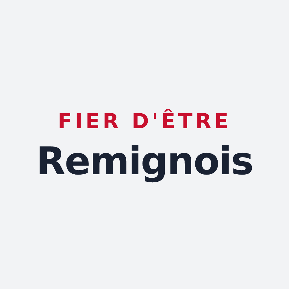 Poster « Fier d'être Remignois » — design pour Remigny