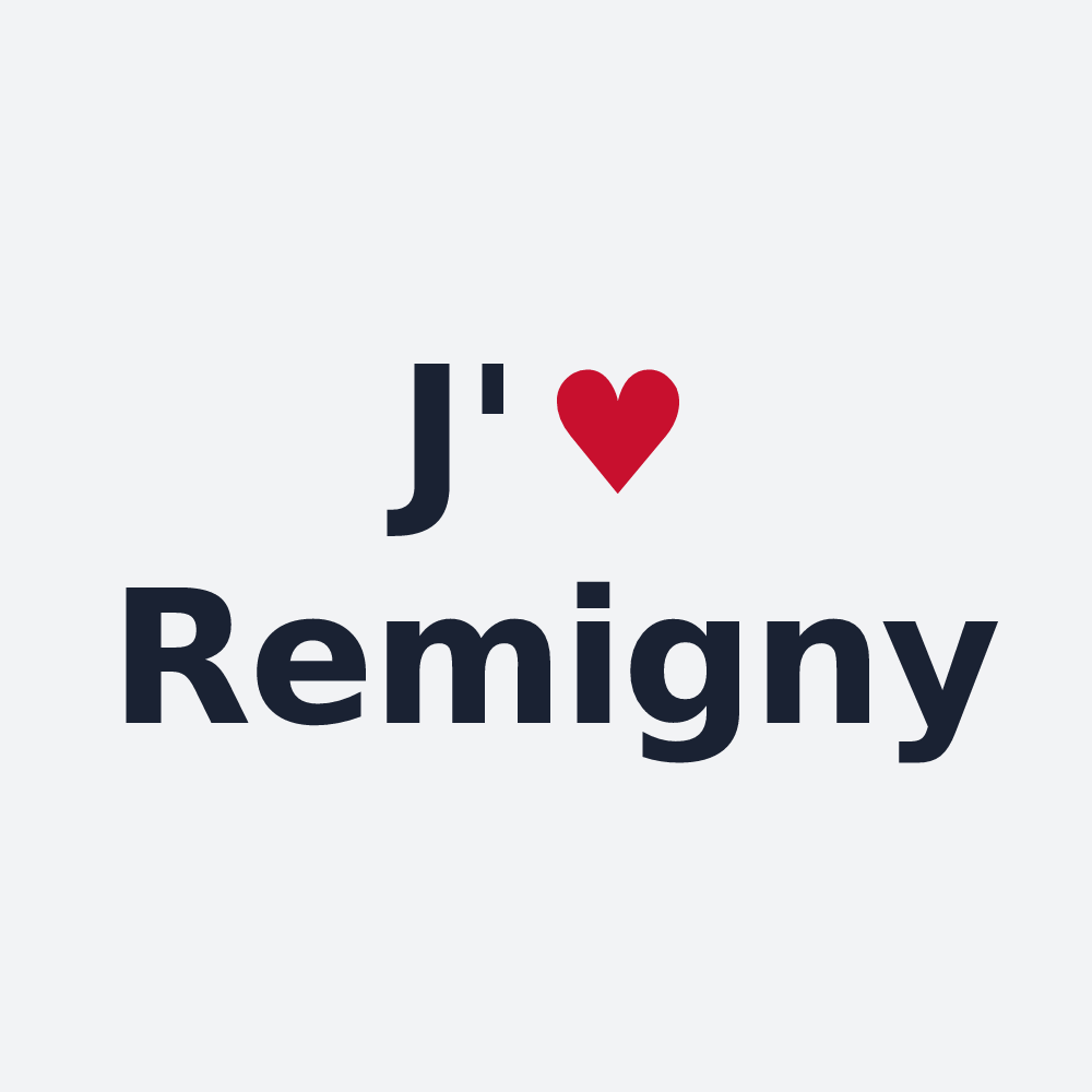 Poster personnalisé Remigny — design « J'aime Remigny » imprimé sur le poster