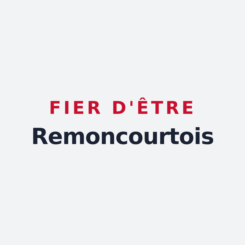 Poster « Fier d'être Remoncourtois » — design pour Remoncourt