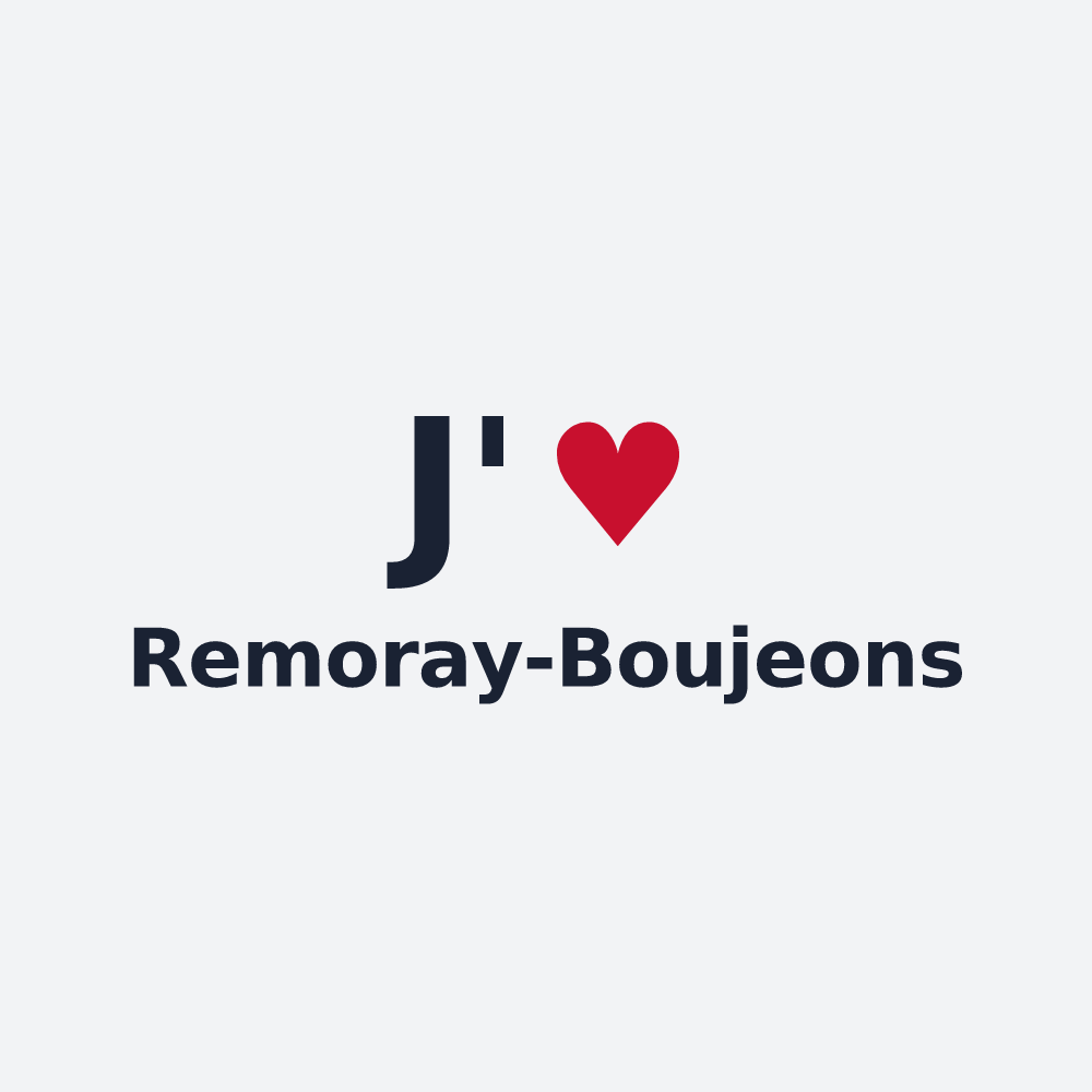 Poster personnalisé Remoray-Boujeons — design J'aime Remoray-Boujeons