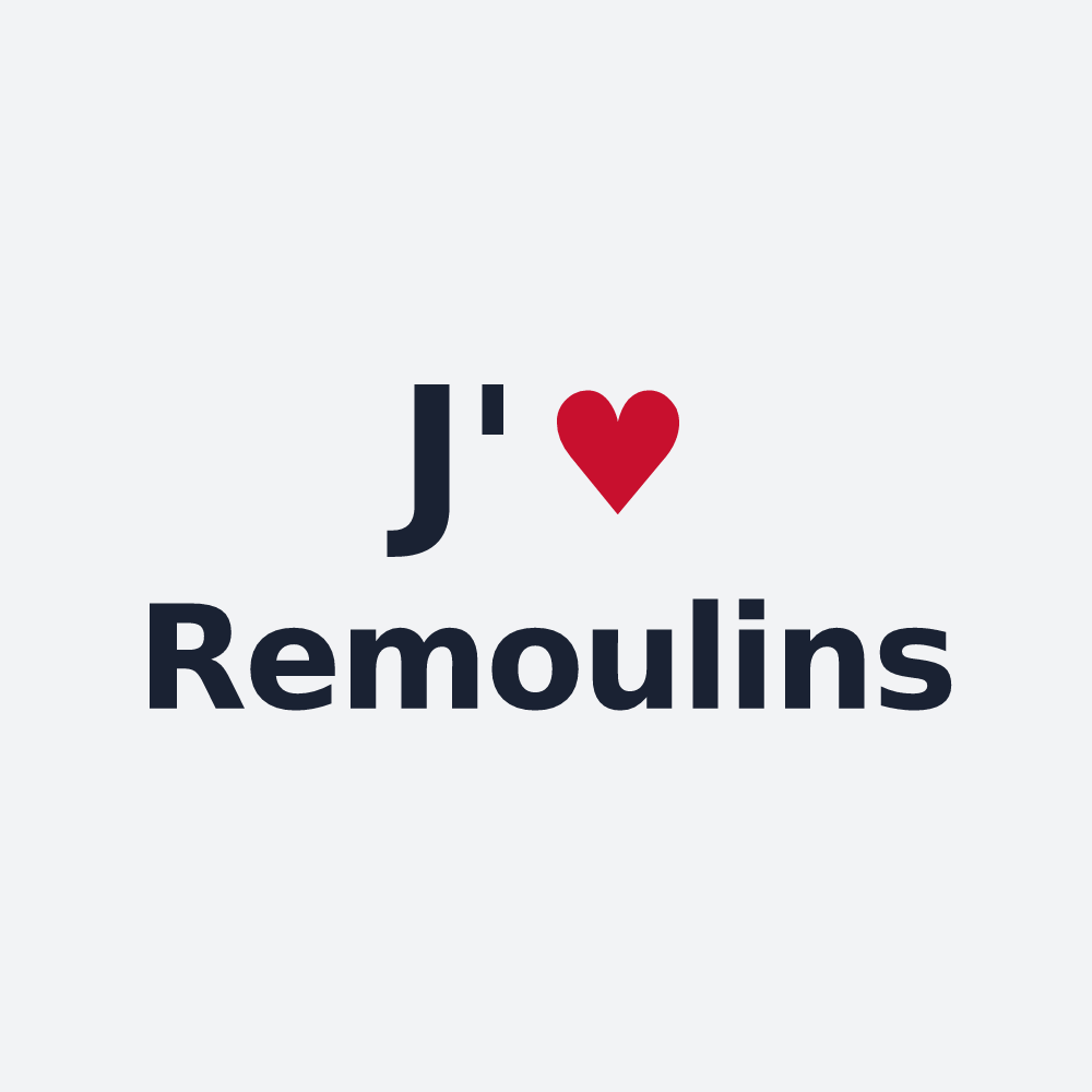 Poster personnalisé Remoulins — design J'aime Remoulins