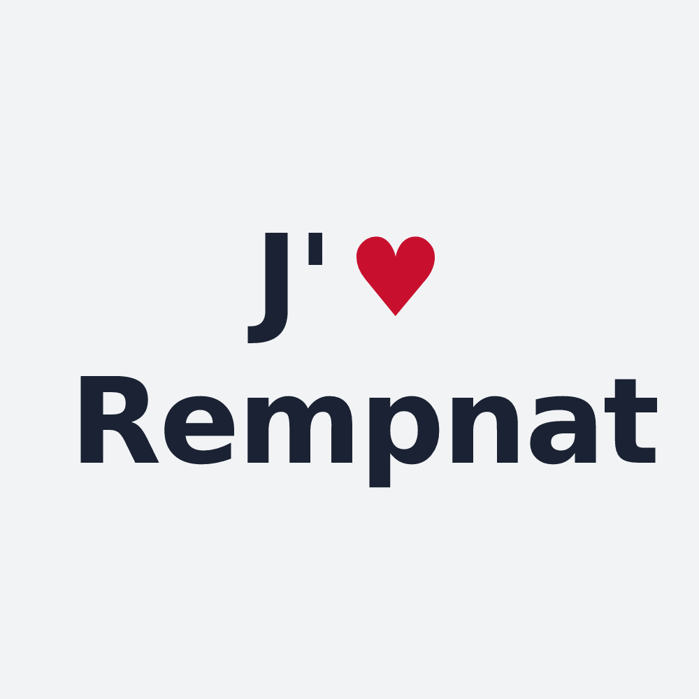 Poster personnalisé Rempnat — design J'aime Rempnat