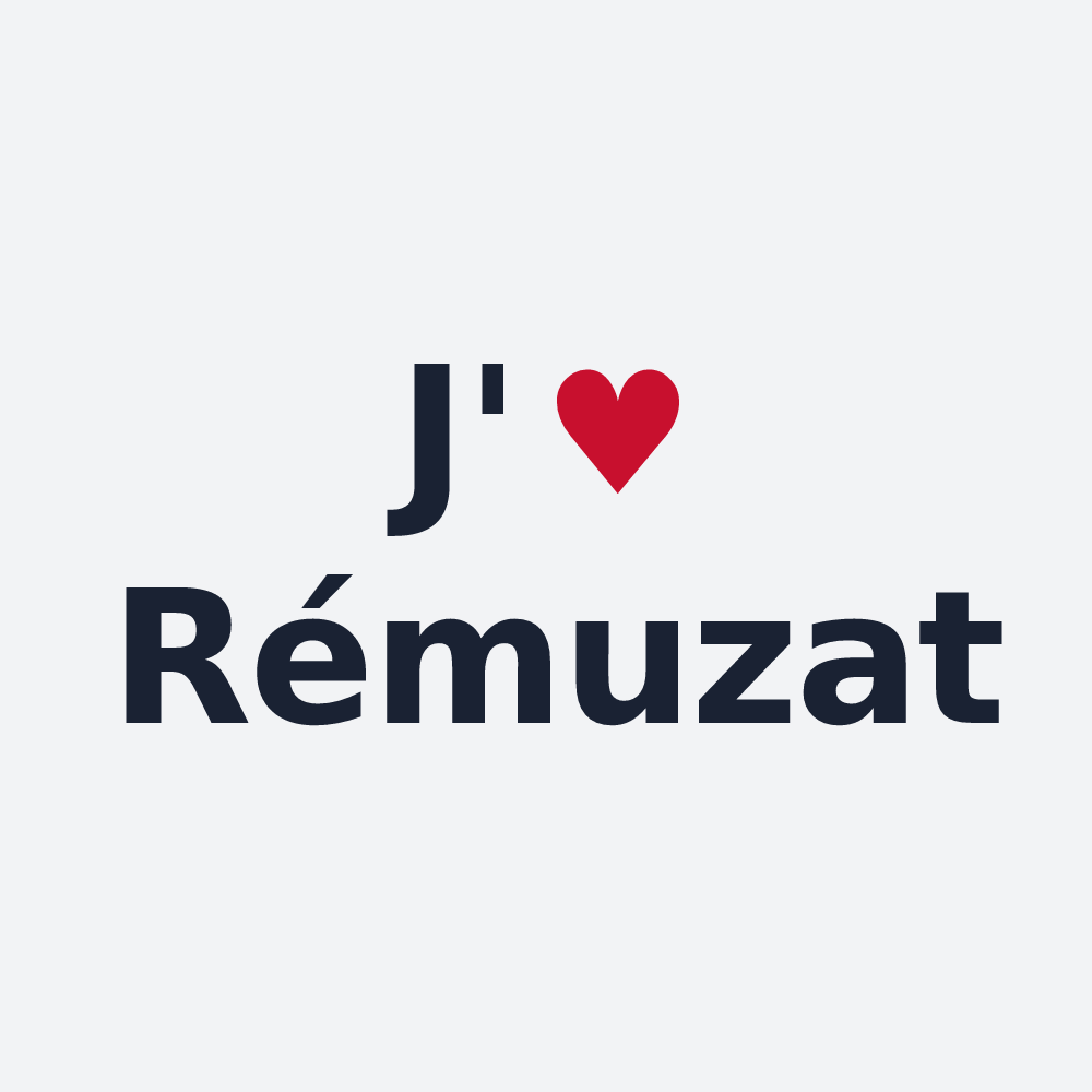Poster personnalisé Rémuzat — design J'aime Rémuzat