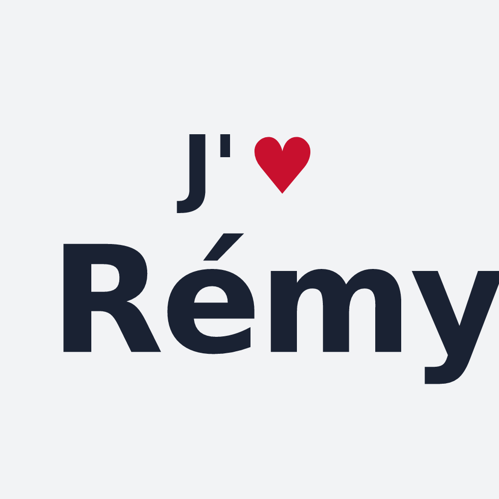 Poster personnalisé Rémy — design J'aime Rémy