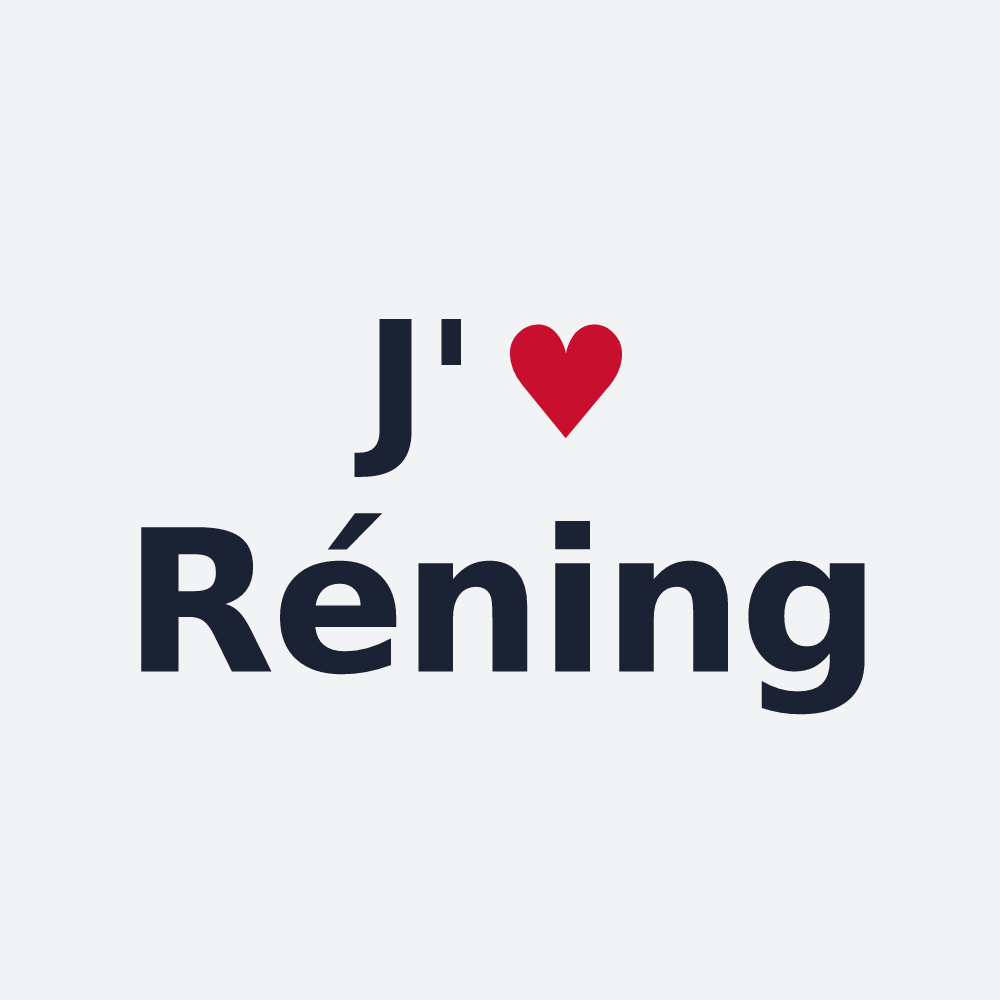 Poster personnalisé Réning — design J'aime Réning