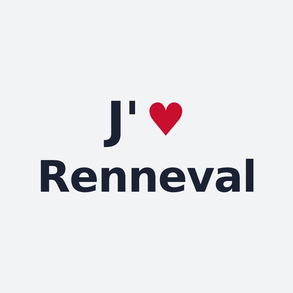 Poster personnalisé Renneval — design J'aime Renneval
