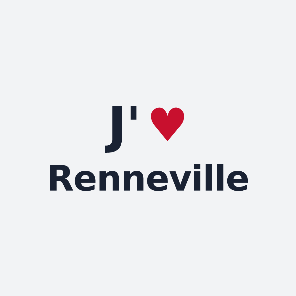Poster personnalisé Renneville — design « J'aime Renneville » imprimé sur le poster