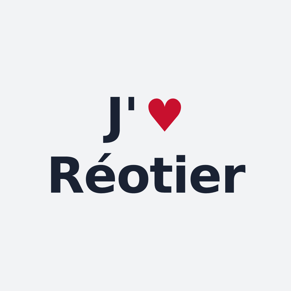 Poster personnalisé Réotier — design J'aime Réotier