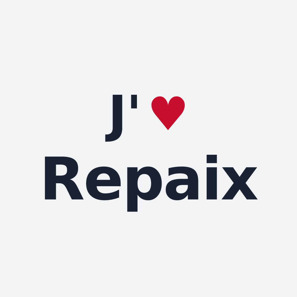 Poster personnalisé Repaix — design J'aime Repaix