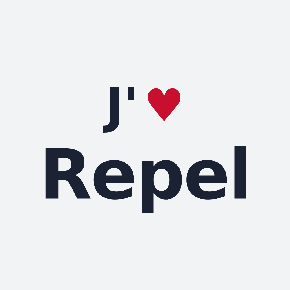 Poster personnalisé Repel — design J'aime Repel