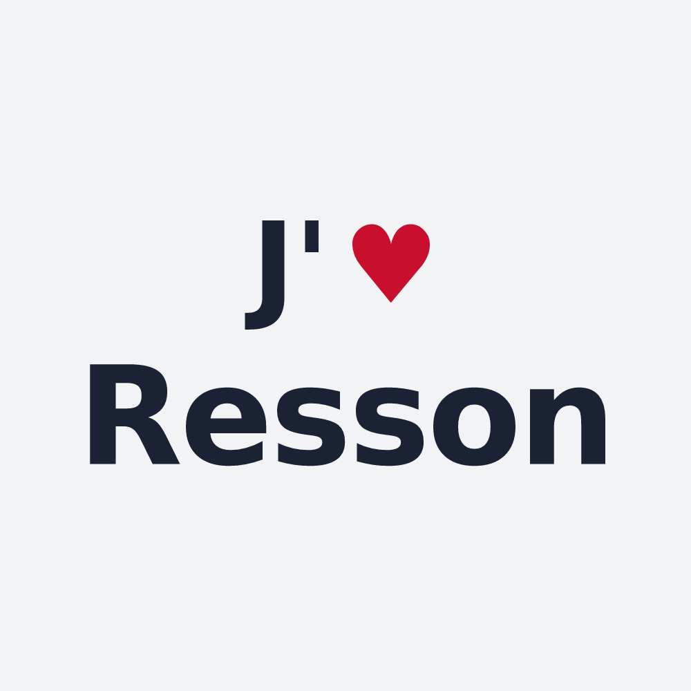 Poster personnalisé Resson — design J'aime Resson