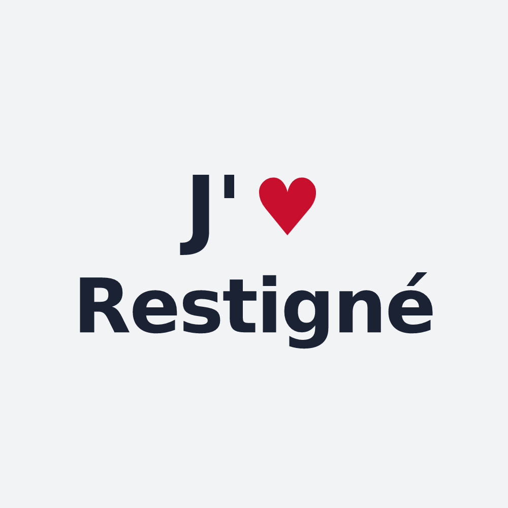 Poster personnalisé Restigné — design J'aime Restigné