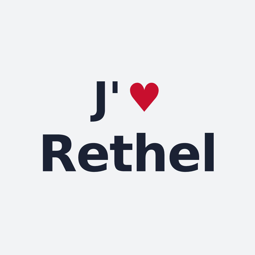 Poster personnalisé Rethel — design J'aime Rethel