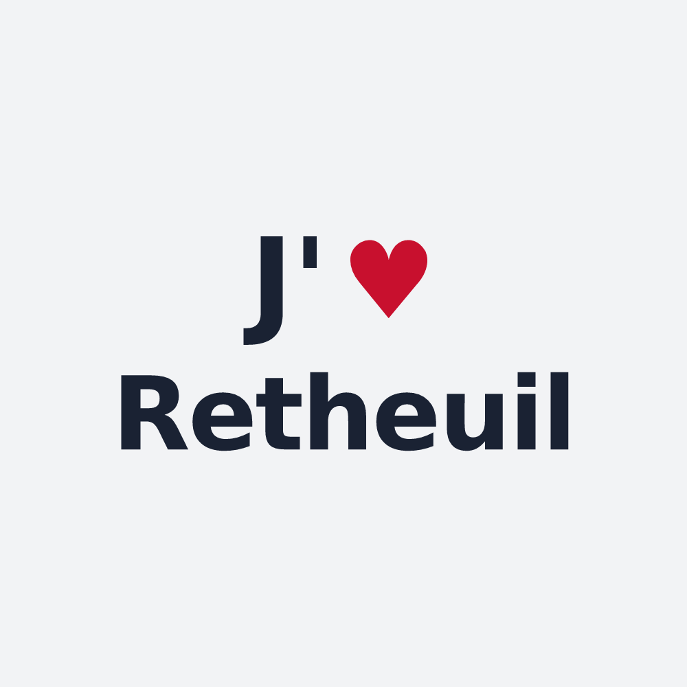 Poster personnalisé Retheuil — design J'aime Retheuil