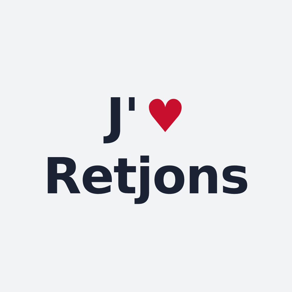 Poster personnalisé Retjons — design « J'aime Retjons » imprimé sur le poster