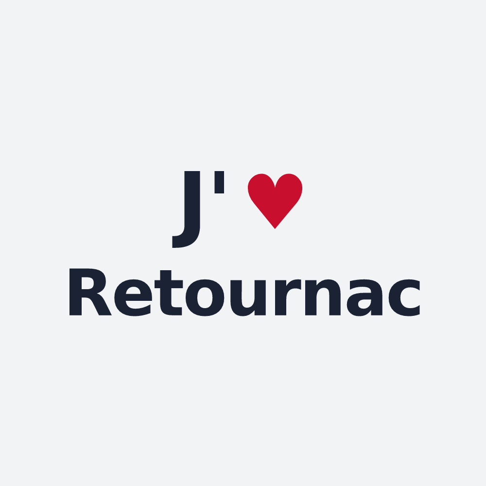 Poster personnalisé Retournac — design J'aime Retournac