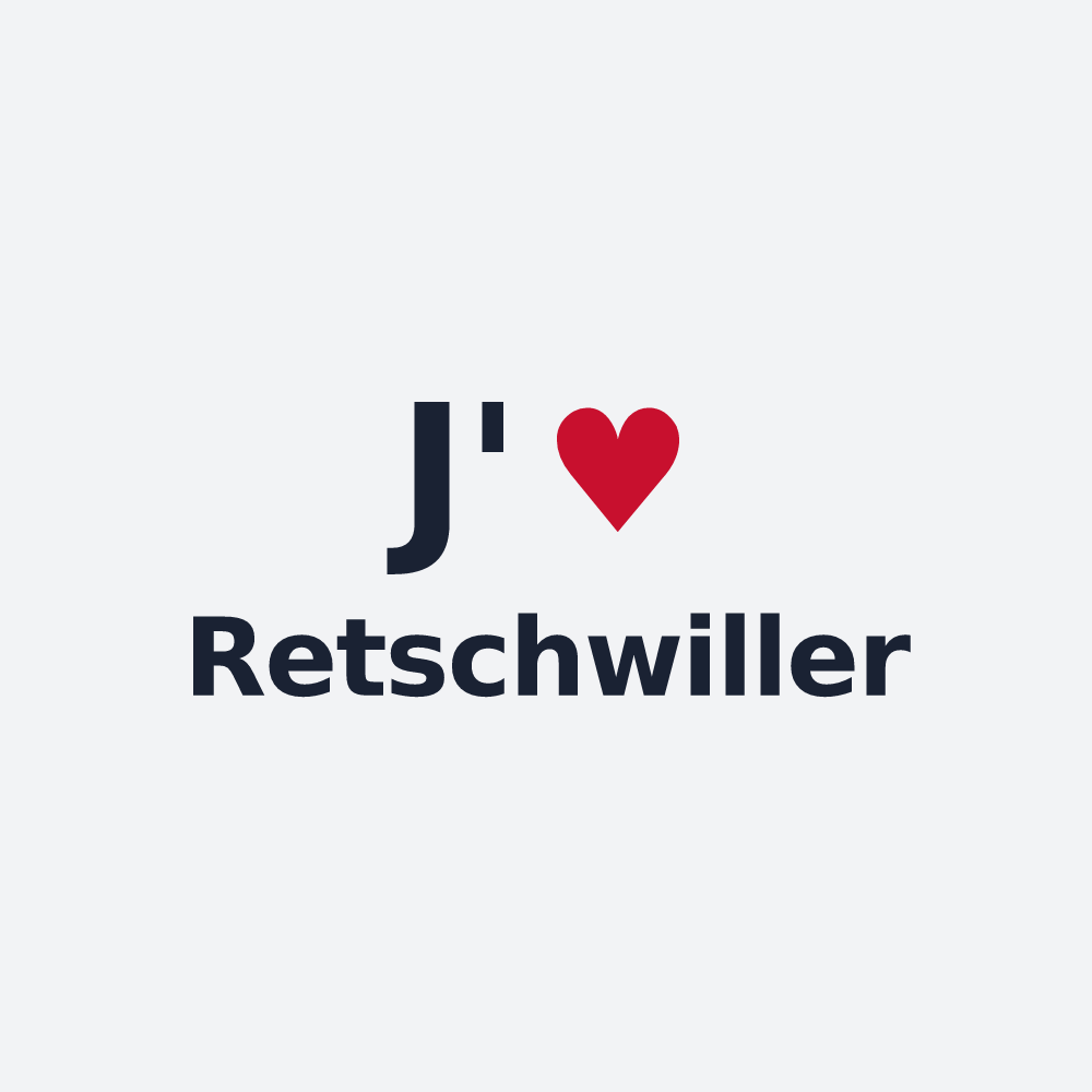 Poster personnalisé Retschwiller — design « J'aime Retschwiller » imprimé sur le poster