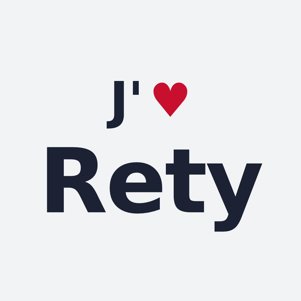 Poster personnalisé Rety — design J'aime Rety