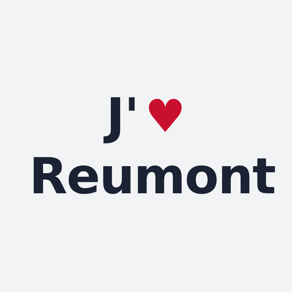 Poster personnalisé Reumont — design « J'aime Reumont » imprimé sur le poster
