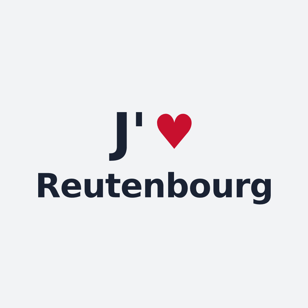 Poster personnalisé Reutenbourg — design « J'aime Reutenbourg » imprimé sur le poster