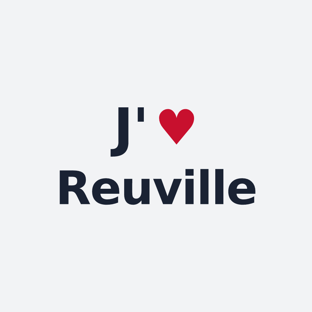 Poster personnalisé Reuville — design « J'aime Reuville » imprimé sur le poster