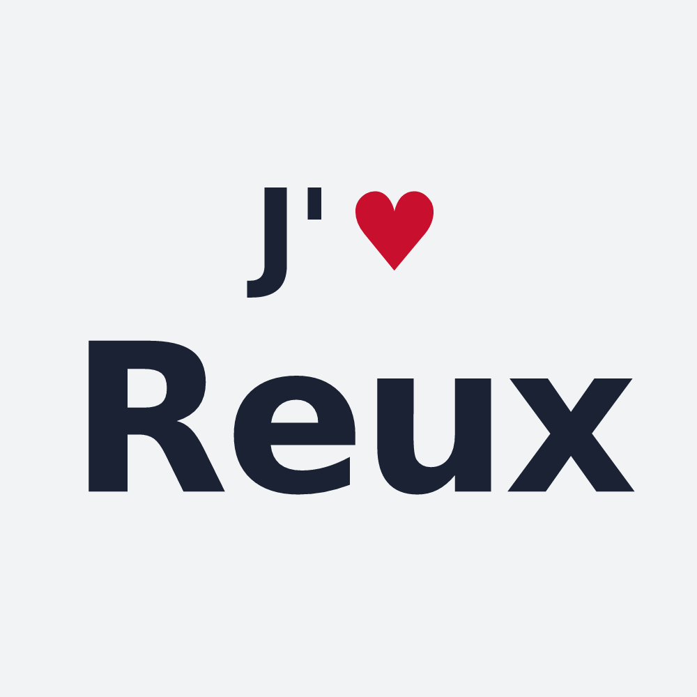 Poster personnalisé Reux — design J'aime Reux