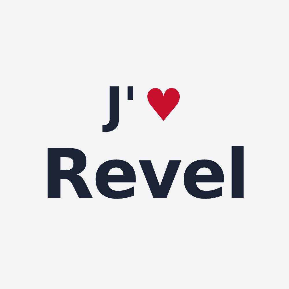Poster personnalisé Revel — design J'aime Revel