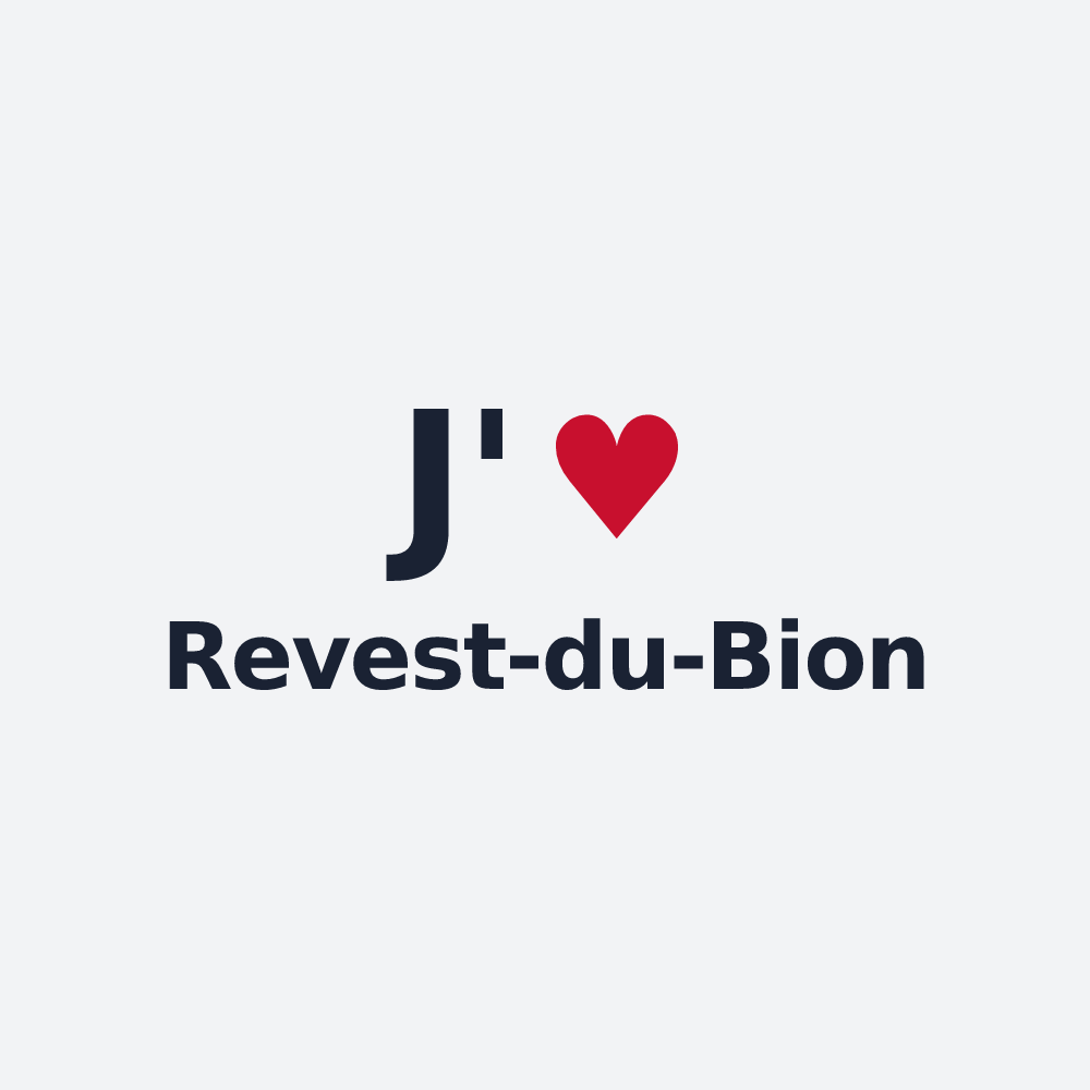 Poster personnalisé Revest-du-Bion — design J'aime Revest-du-Bion