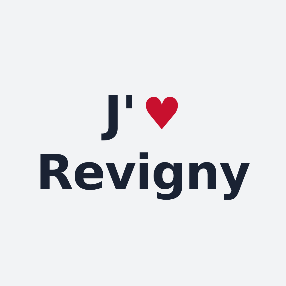Poster personnalisé Revigny — design « J'aime Revigny » imprimé sur le poster
