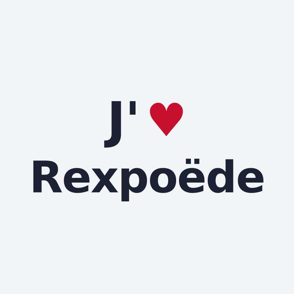 Poster personnalisé Rexpoëde — design « J'aime Rexpoëde » imprimé sur le poster