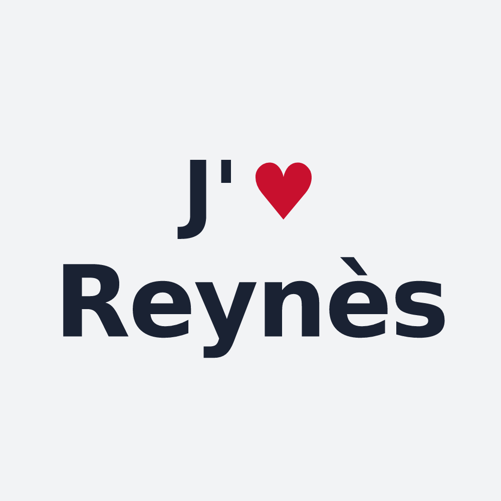 Poster personnalisé Reynès — design « J'aime Reynès » imprimé sur le poster