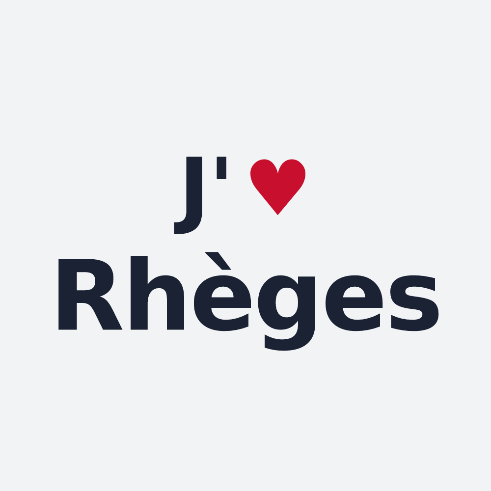 Poster personnalisé Rhèges — design J'aime Rhèges
