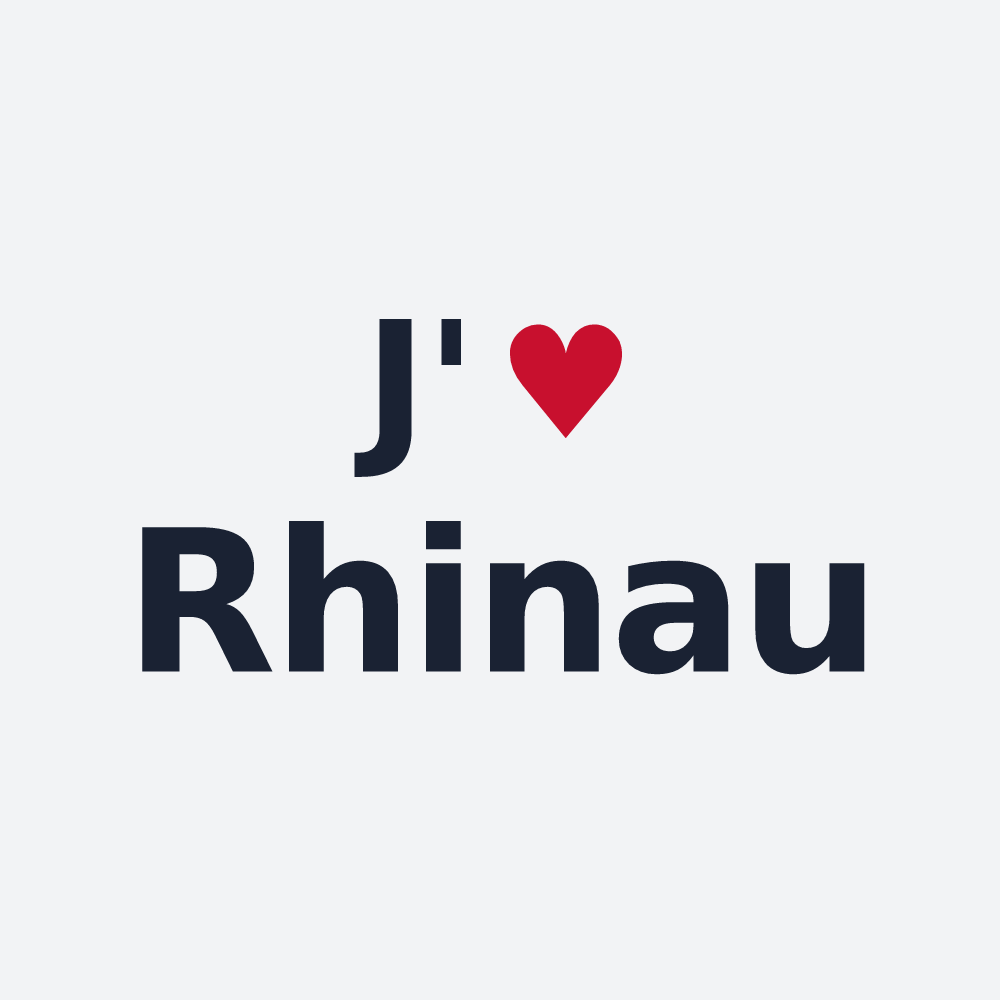 Poster personnalisé Rhinau — design J'aime Rhinau