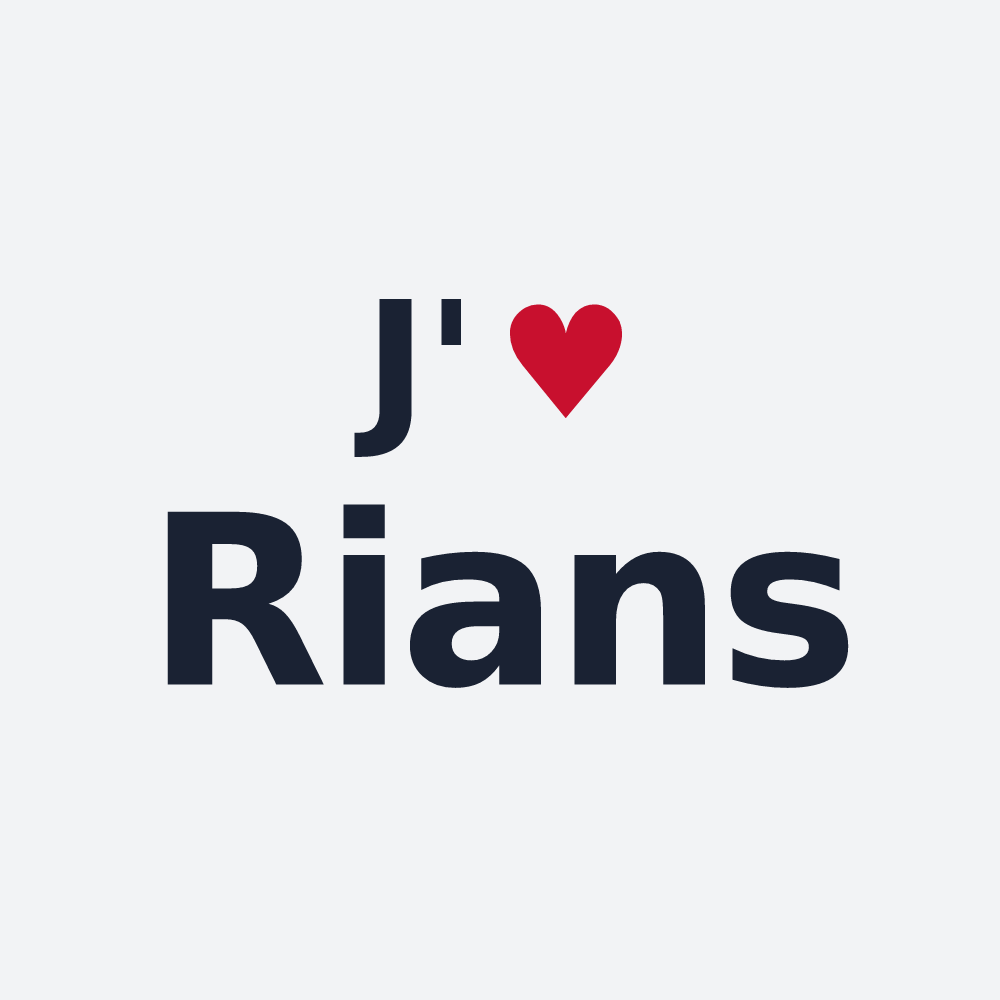 Poster personnalisé Rians — design J'aime Rians