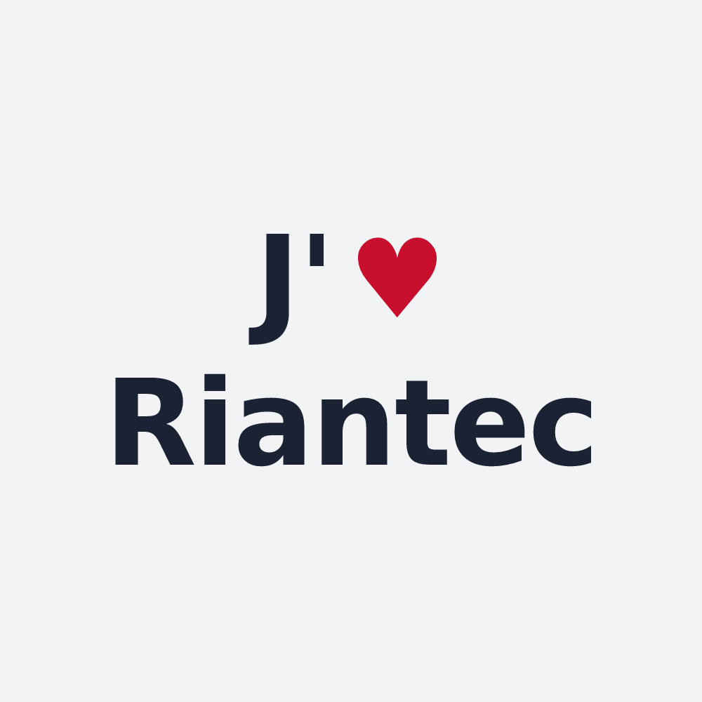 Poster personnalisé Riantec — design « J'aime Riantec » imprimé sur le poster