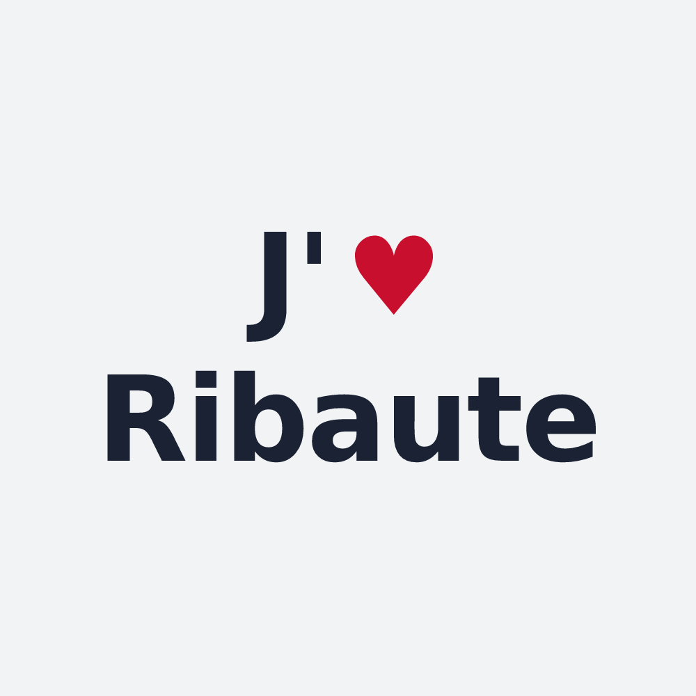 Poster personnalisé Ribaute — design J'aime Ribaute
