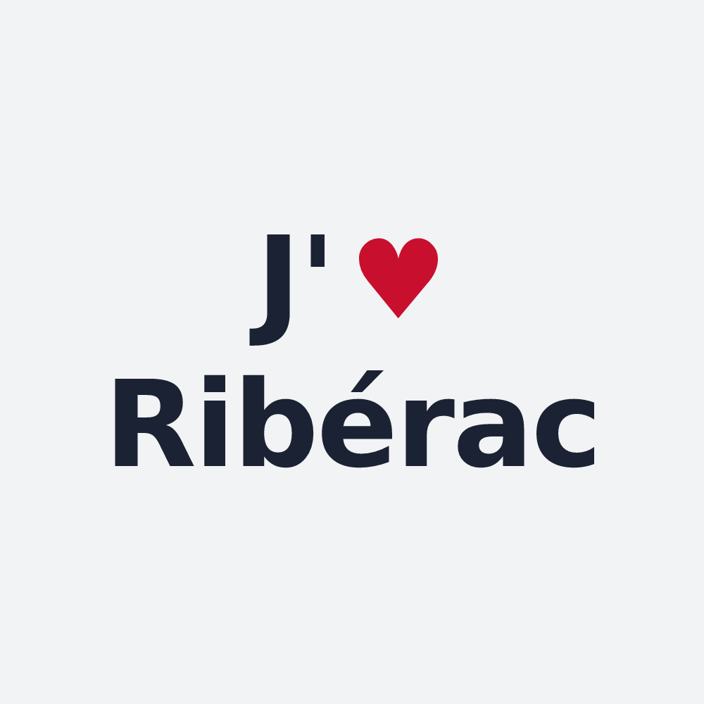 Poster personnalisé Ribérac — design J'aime Ribérac
