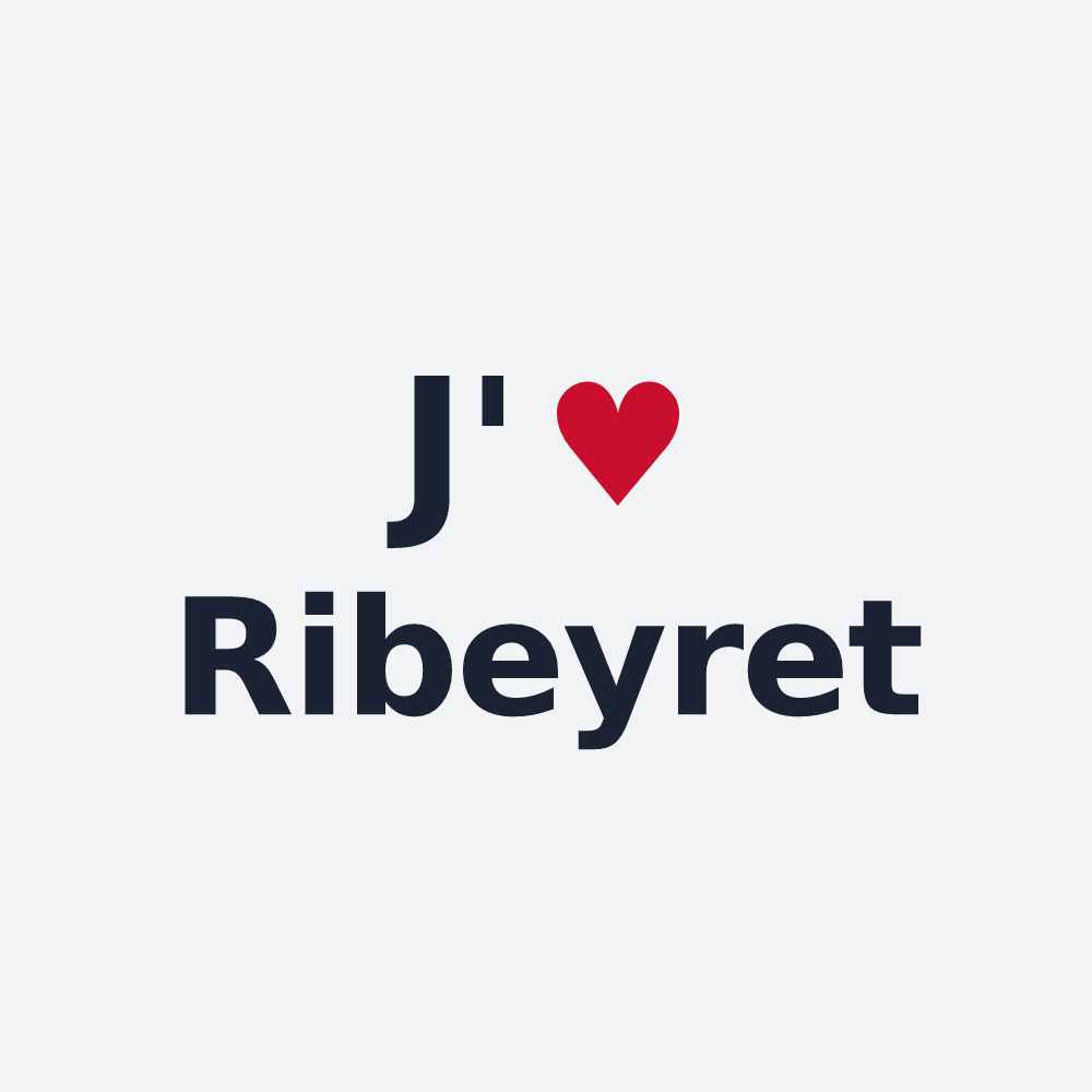 Poster personnalisé Ribeyret — design J'aime Ribeyret