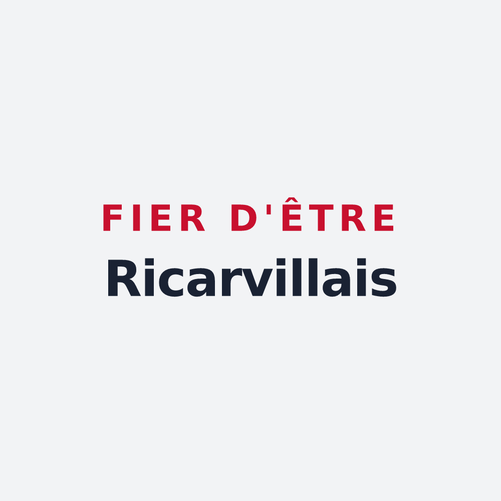 Poster « Fier d'être Ricarvillais » — design pour Ricarville-du-Val