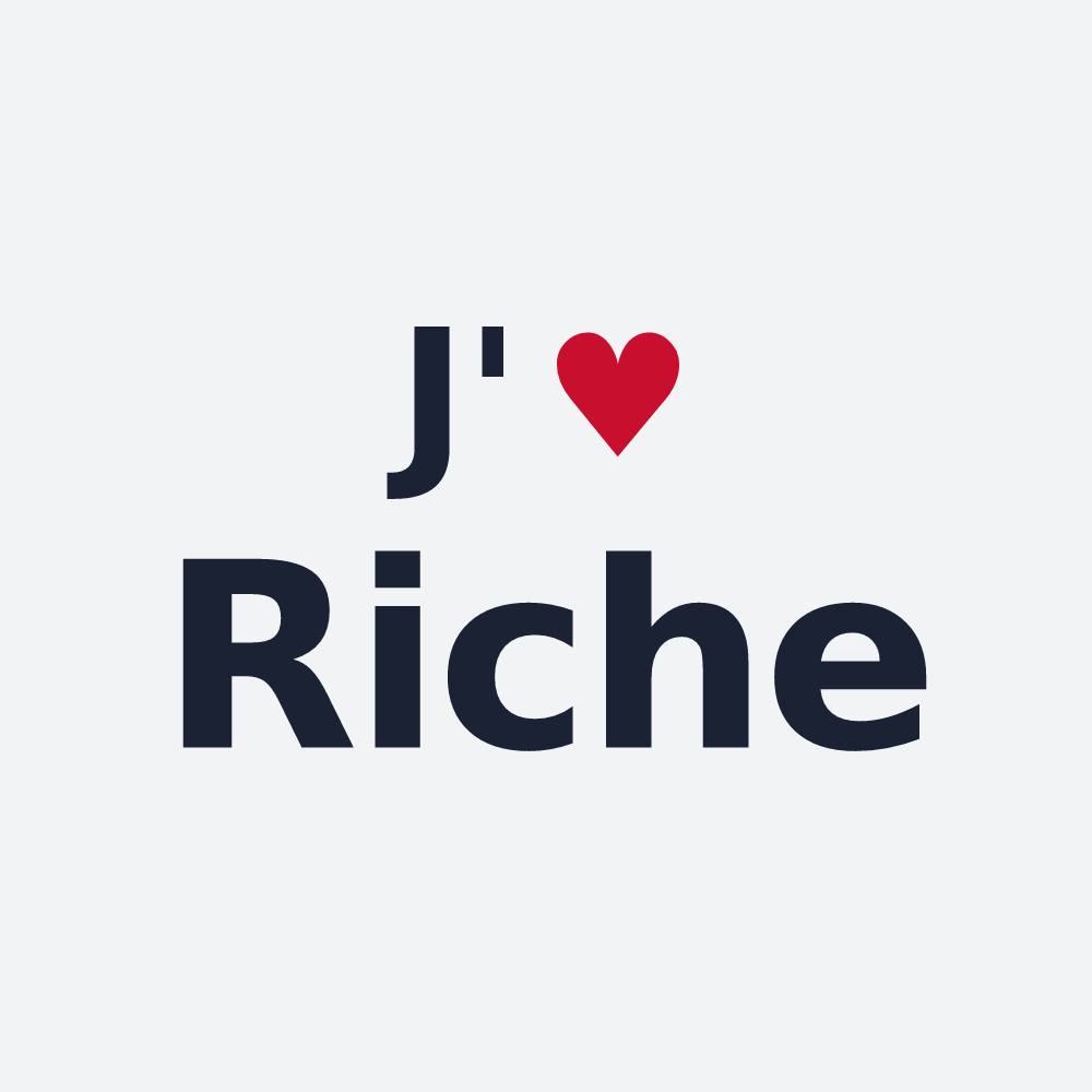 Poster personnalisé Riche — design J'aime Riche