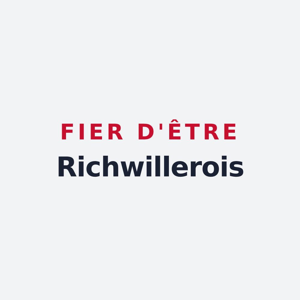 Poster « Fier d'être Richwillerois » — design pour Richwiller