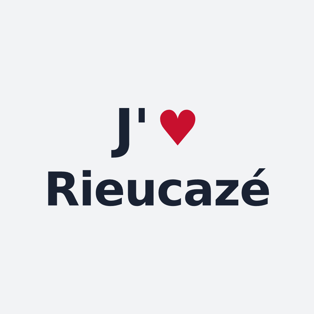 Poster personnalisé Rieucazé — design J'aime Rieucazé