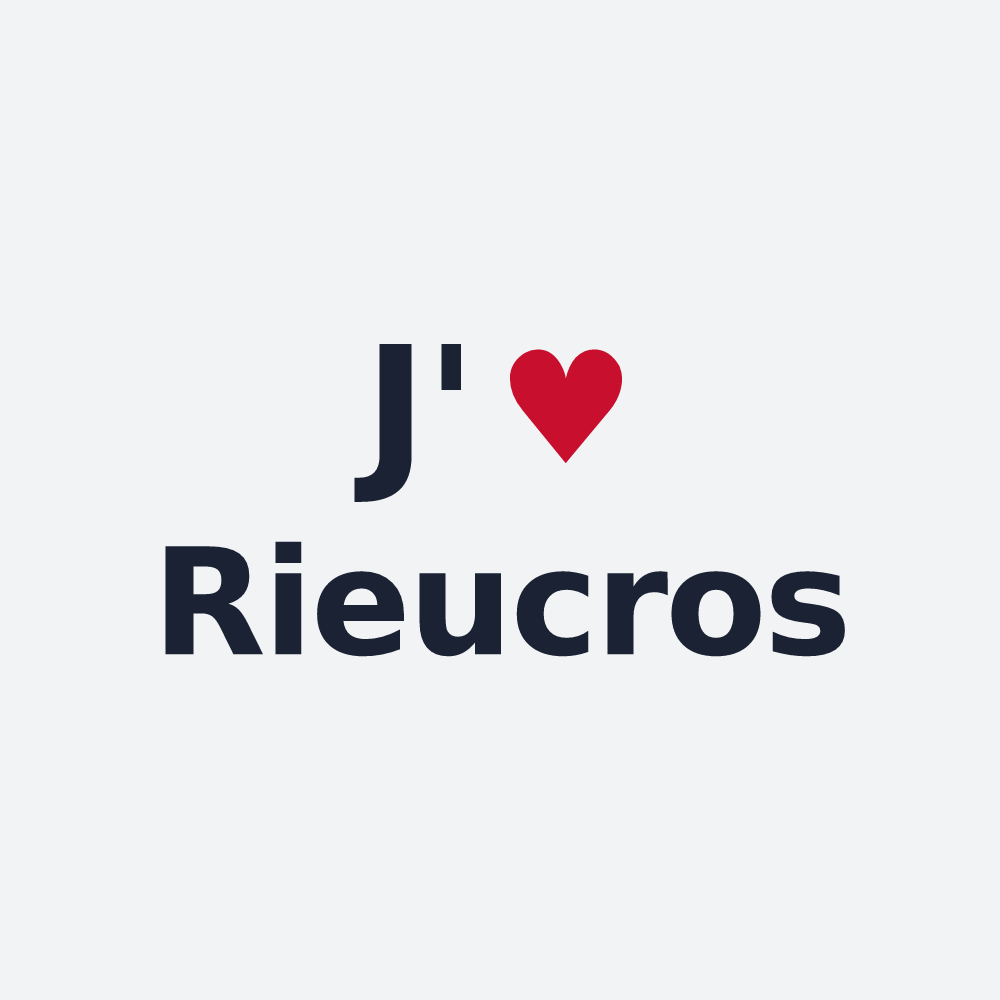 Poster personnalisé Rieucros — design « J'aime Rieucros » imprimé sur le poster